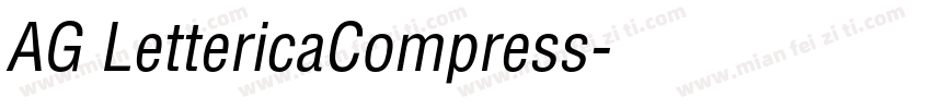 AG LettericaCompress字体转换